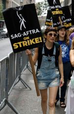 CARLA GUGINO at Sag-aftra Actors Union Strike in New York 07/18/2023
