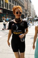 CARLA GUGINO at Sag-aftra Actors Union Strike in New York 07/18/2023