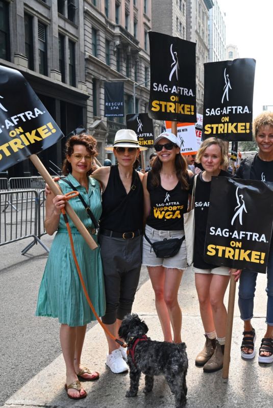 CARLA GUGINO at Sag-aftra Actors Union Strike in New York 07/18/2023