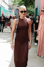 CAROLINE DAUR Arrives at Elie Saab Haute Couture Spring/Summer 23/24 Show at Paris Fashion Week 07/05/2023