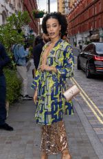 CASSIE CLARE Arrives at British Vogue x Self-portrait Summer Party in London 07/13/2023