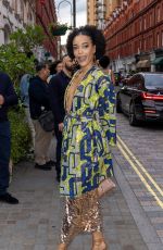 CASSIE CLARE Arrives at British Vogue x Self-portrait Summer Party in London 07/13/2023