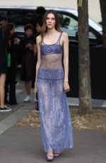 CHARLOTTE CARDIN Arrives at Giorgio Armani Prive Haute Couture Fall/winter 23/24 Show in Paris 07/04/2023