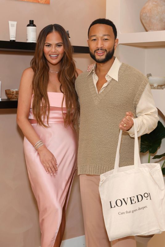 CHRISSY TEIGEN and John Legend at LOVED01 By John Legend Launches Pop-Up in Los Angeles 07/20/2023