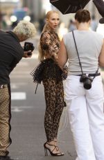 CHRISTINE QUINN Filming a TV Show in Paris 07/08/2023