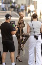 CHRISTINE QUINN Filming a TV Show in Paris 07/08/2023