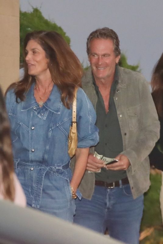 CINDY CRAWFORD and Rande Gerber Out for Dinner at Nobu in Malibu 07/05/2023