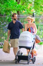 CLAIRE DANES and Hugh Dancy Out with Their Newborn in New York 07/10/2023