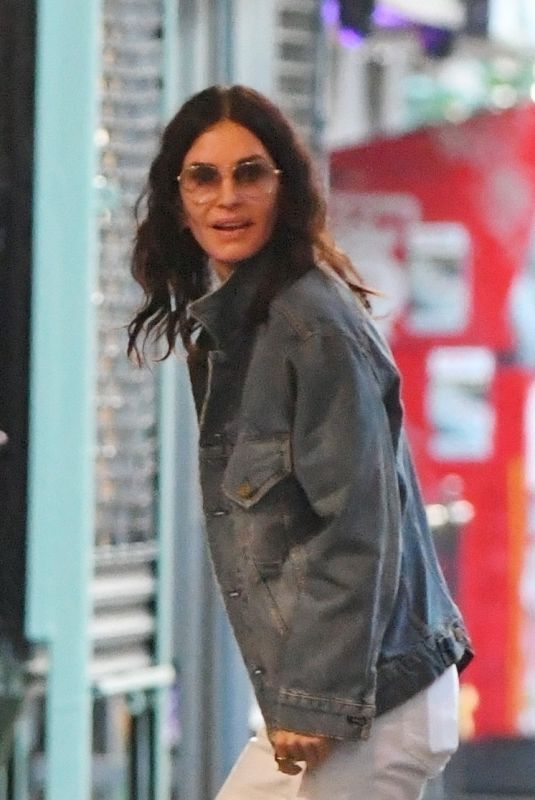 COURTENEY COX Out for Dinner at Pylos Greek Restaurant in New York 07/26/2023