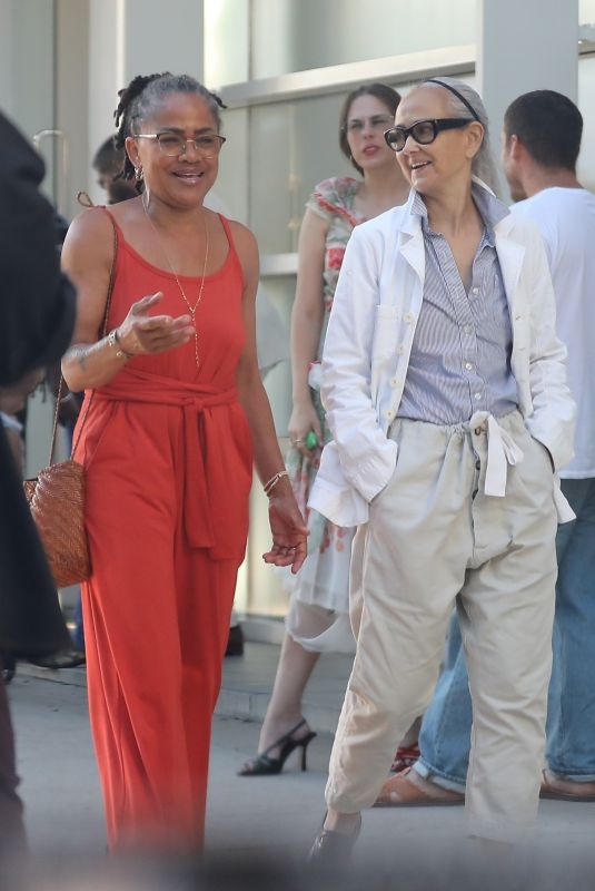 DORIA RAGLAND at Honor Titus’ Art Show with a Friend and Heading to Dinner at Il Fornaio in Beverly Hills 07/20/2023