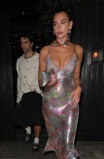 DUA LIPA Leaves Barbie Premiere Afterparty in London 07/12/2023