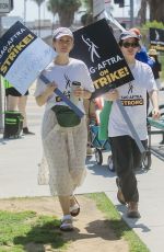 ELIZABETH REASER at Sag-aftra Strike in Los Angeles 07/25/2023