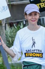 ELIZABETH REASER at Sag-aftra Strike in Los Angeles 07/25/2023