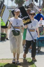 ELIZABETH REASER at Sag-aftra Strike in Los Angeles 07/25/2023