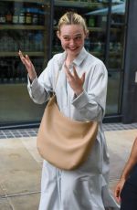 ELLE FANNING and Sacha Dhawan Heading to Ham Yard Bar & Restaurant in London 07/11/2023