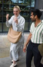 ELLE FANNING and Sacha Dhawan Heading to Ham Yard Bar & Restaurant in London 07/11/2023