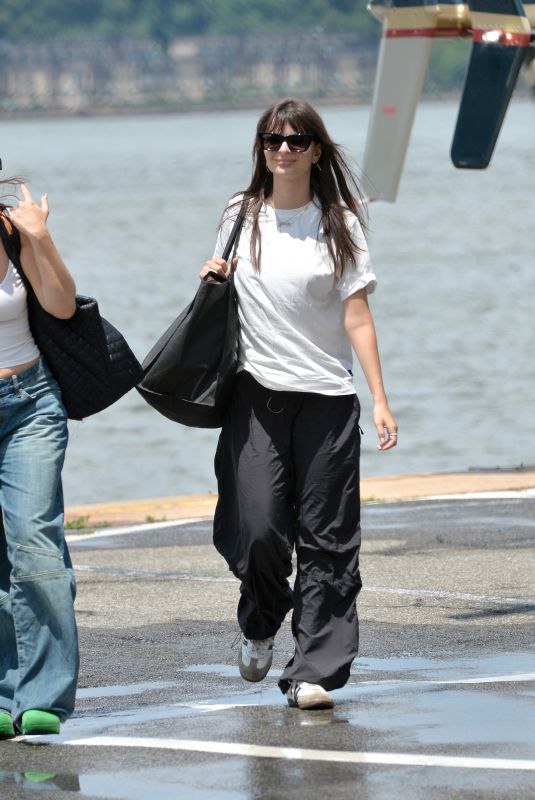 EMILY RATAJKOWSKI at a Heliport in New York 07/04/2023