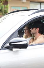 EMMA SLATER and Sasha Farber Out Driving in Los Angeles 07/23/2023