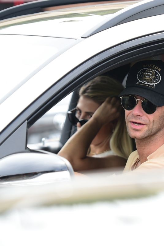 EMMA SLATER and Sasha Farber Out Driving in Los Angeles 07/23/2023