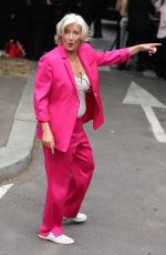 EMMA THOMPSON Arrives at Giorgio Armani Prive Haute Couture Show at Paris Fashion Week 07/04/2023
