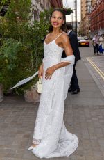 EMMA WEYMOUTH Arrives at British Vogue x Self-portrait Summer Party in London 07/13/2023