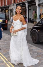EMMA WEYMOUTH Arrives at British Vogue x Self-portrait Summer Party in London 07/13/2023