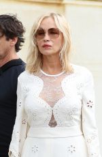 EMMANUELLE BEART Arrives at Elie Saab Haute Couture Spring/Summer 23/24 Show at Paris Fashion Week 07/05/2023