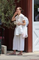 EMMY ROSSUM Out for Lunch with Friends at Country Mart in Brentwood 07/30/2023