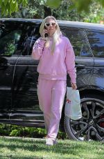 ERIKA JAYNE in a Stylish Tracksuit and Pink Adidas Sneakers Out in Los Angeles 07/19/2023