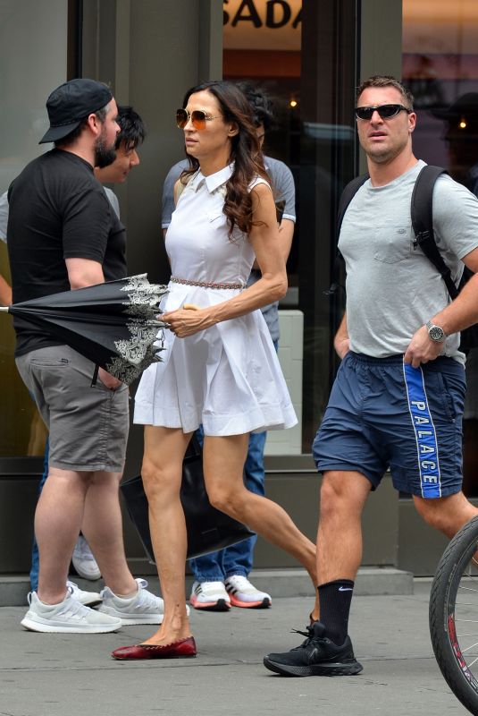 FAMKE JANSSEN Out with a Friend in New York 06/29/2023