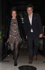 FELICITY JONES Arrives at Twenty Two Hotel in London 07/10/2023