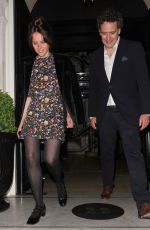 FELICITY JONES Arrives at Twenty Two Hotel in London 07/10/2023