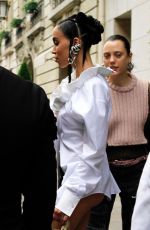 FKA TWIGS and Hordan Hemingway Leaves Le Bristol Hotel in Paris 07/05/2023