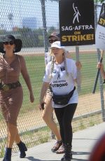 FRANCIS FISHER Supports SAG Strike at Netflix in Hollywood 07/18/2023