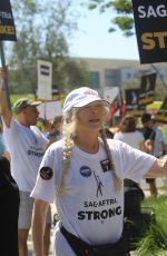 FRANCIS FISHER Supports SAG Strike at Netflix in Hollywood 07/18/2023