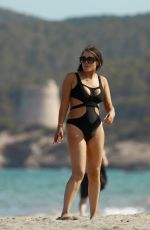 FRANKIE SIMS In Swimsuit on the Beach in Ibiza 07/01/2023