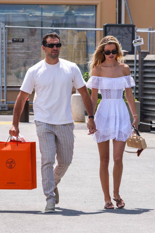 FRIDA AASEN and Tommy Chiabra Out Shopping in Saint-Tropez 07/01/2023