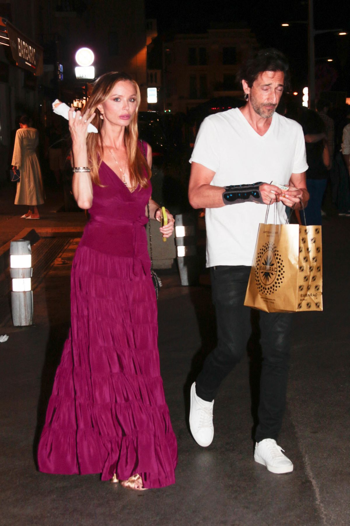 GEORGINA CHAPMAN and Adrien Brody Out for Ice Cream in St Tropez 07/22 ...