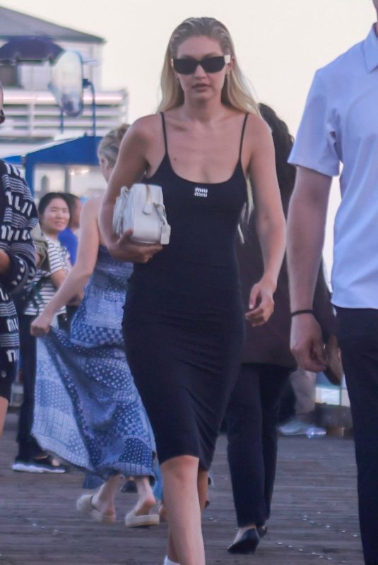 GIGI HADID Arrives at Miu Miu Summer Club Beach Party in Malibu 07/26/2023