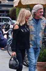 GOLDIE HAWN and Kurt Russell Arrives at Chiltern Firehouse in London 07/02/2023