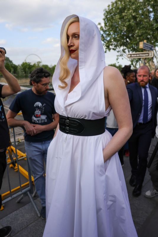 GWENDOLIN CHRISTIE Arrives at Azzedine Alaia Show in Paris 07/02/2023