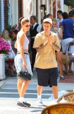 HAILEY and Justin BIEBER Out for Lunch with Friends at Sant Ambroeus Village of Southampton 07/05/2023