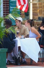HAILEY and Justin BIEBER Out for Lunch with Friends at Sant Ambroeus Village of Southampton 07/05/2023