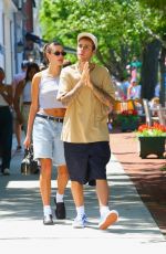HAILEY and Justin BIEBER Out for Lunch with Friends at Sant Ambroeus Village of Southampton 07/05/2023