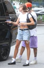 HAILEY and Justin BIEBER Out in New York 07/19/2023