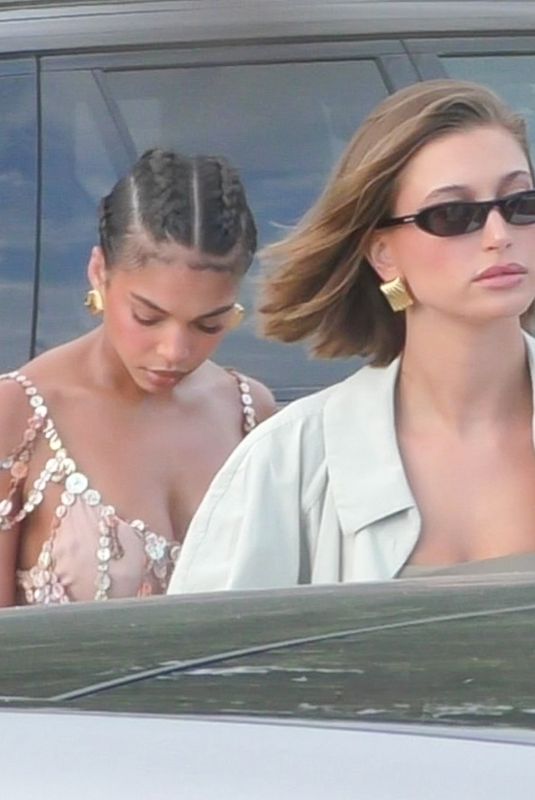 HAILEY BIEBER and LORI HARVEY Out for Dinner at Nobu in Malibu 07/23/2023