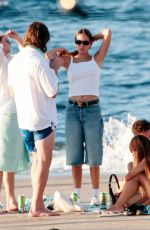 HANA CROSS at Public Beach in Saint Tropez 07/27/2023