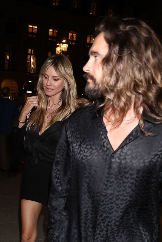 HEIDI KLUM and Tom Kaulitz Arrives at Hotel Ritz in Paris 07/02/2023