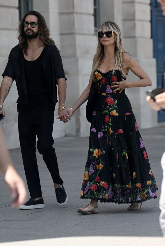 HEIDI KLUM and Tom Kaulitz Out Shopping in Paris 07/03/2023