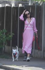 HELEN GEORGE Out with Her Dog in Meopham 07/19/2023